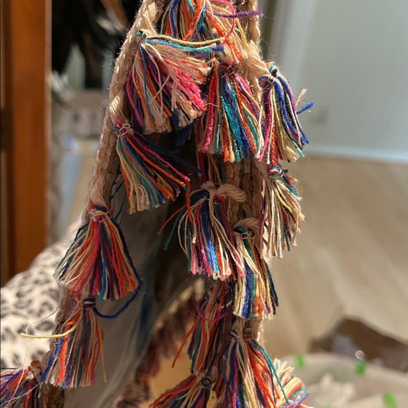 KOORELOO Woven Multicolor Fringe CLUTCH HANDBAG PURSE. NWT - Picture 4 of 9